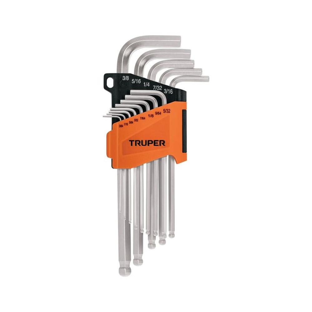 Juego 13 llaves allen largas Truper