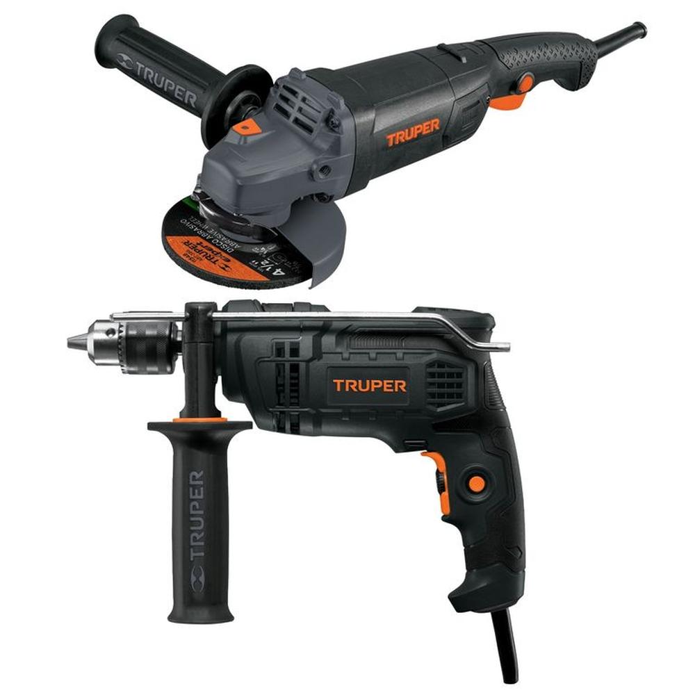 combo amoladora industrial 1250 W 4-1/2" Rotomartillo industrial 650w