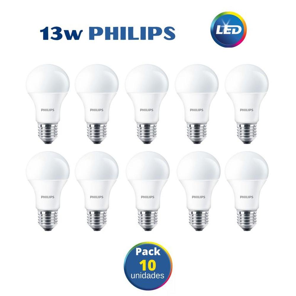Foco led philips 13w ecohome / pack 10 unidades