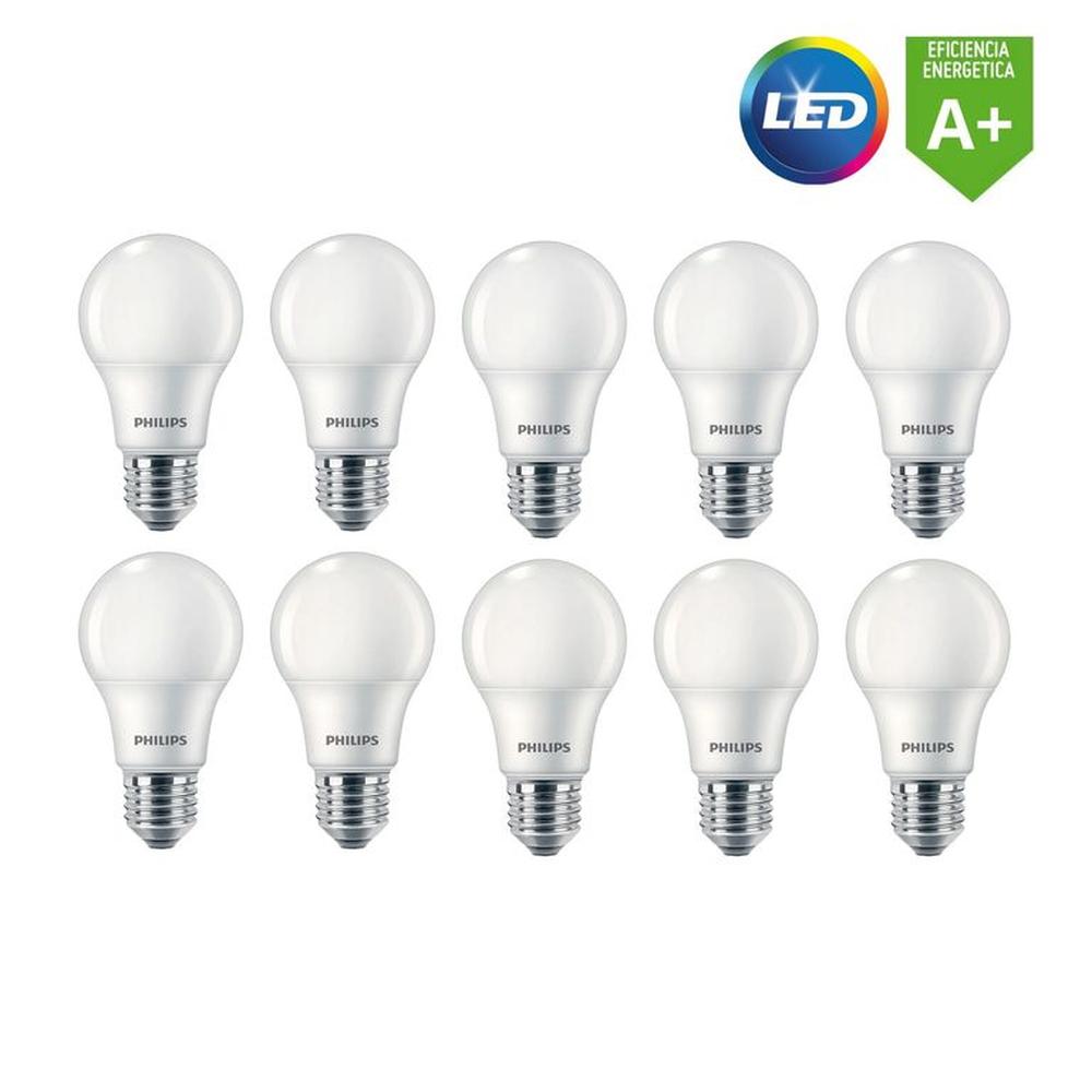 Foco led philips 10.5W ecohome cálida / pack 10 unidades