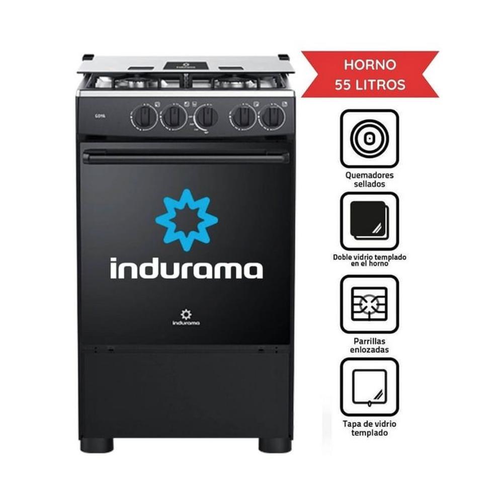 Cocina a Gas Indurama 4 Hornillas Goya - Negra