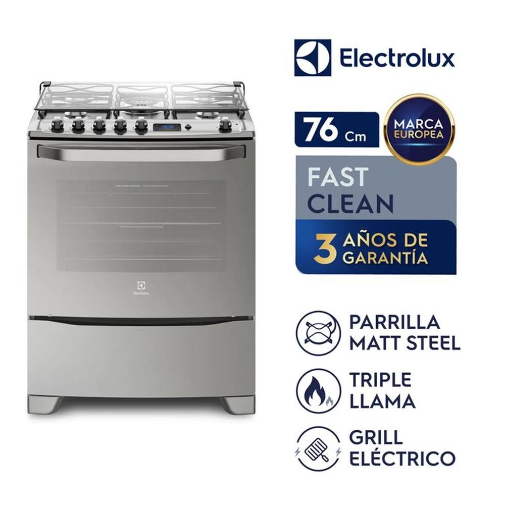 Cocina Freestanding Gas 5 Quemadores Triple Llama Electrolux 76GSR-CL