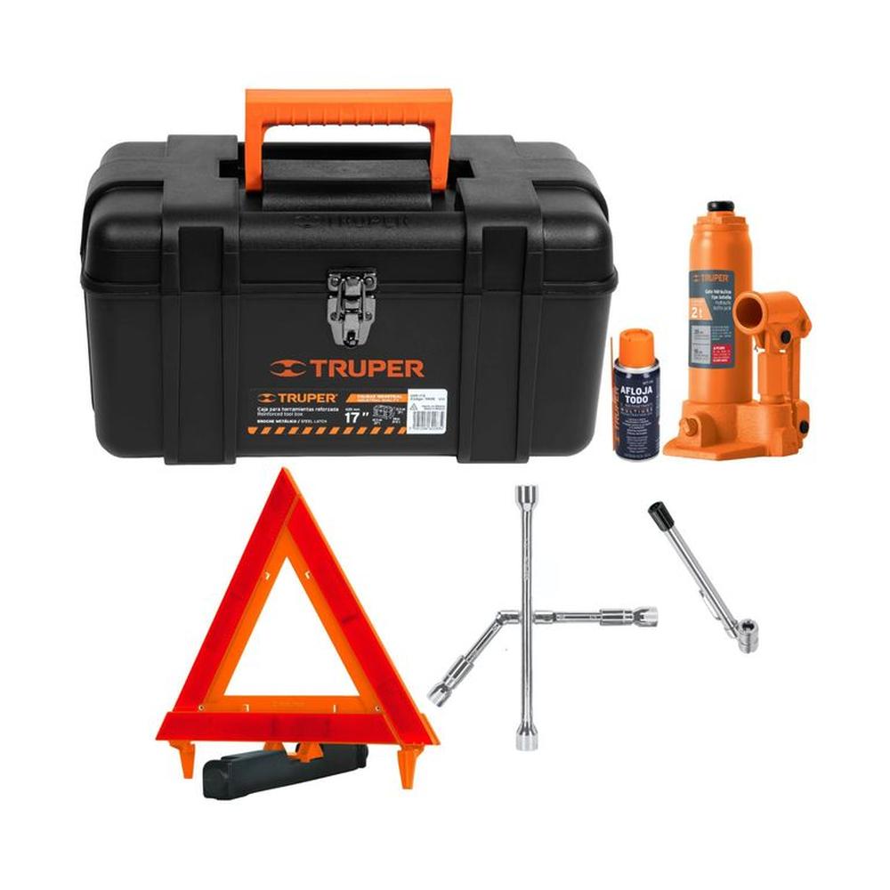 Kit gata botella 2 TN +llave de ruedas +triangulo + medidor