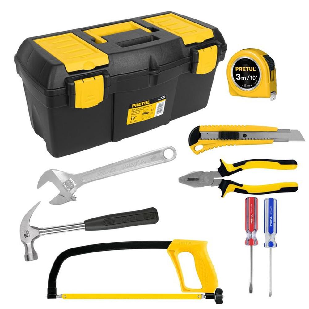 Juego de herramientas hogar 10 piezas, uso general truper