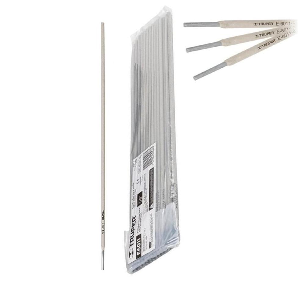 Electrodo 6011 de 1/8", 1 Kg Truper Gris