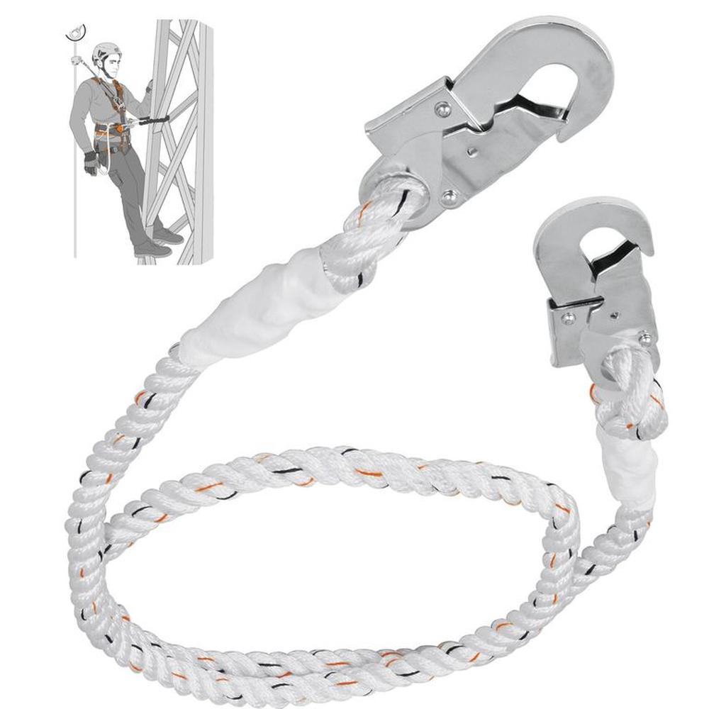 Cable de posicionamiento cuerda de poliéster de 2 m, Truper Blanco