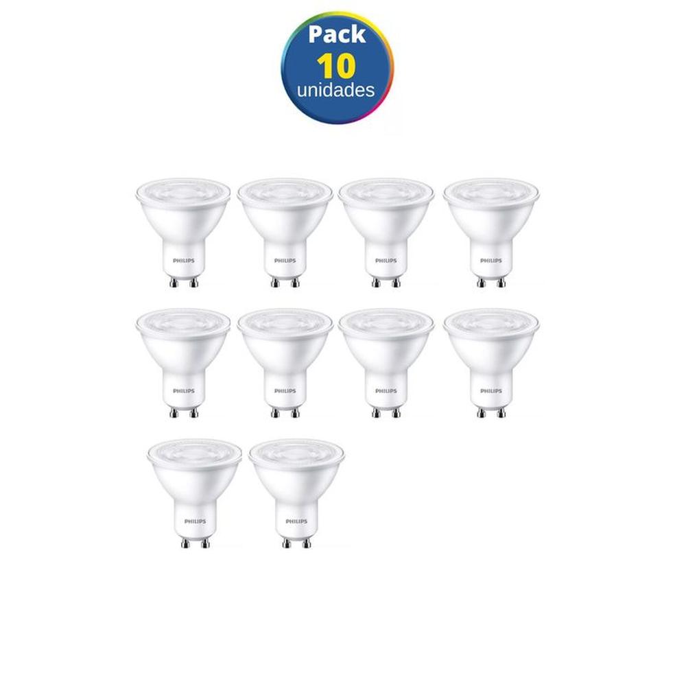 Dicroico led philips ecohome gu10 4.7W luz blanca / pack 10