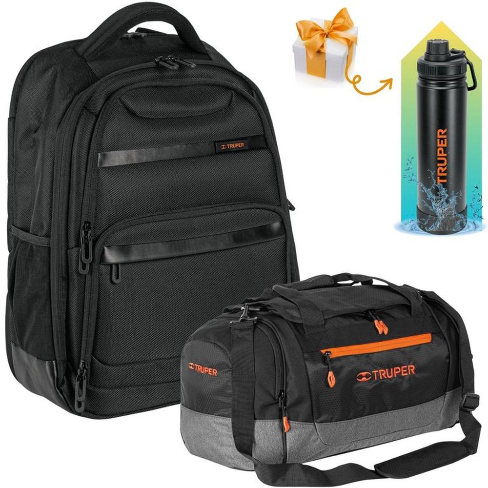 Combo Mochila Porta laptop Maleta deportiva viaje termo