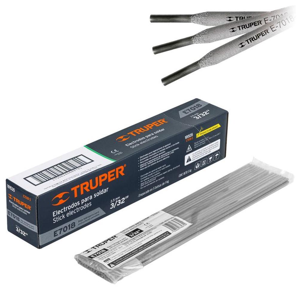 Electrodo 7018 de 3/32", Kg Truper Gris
