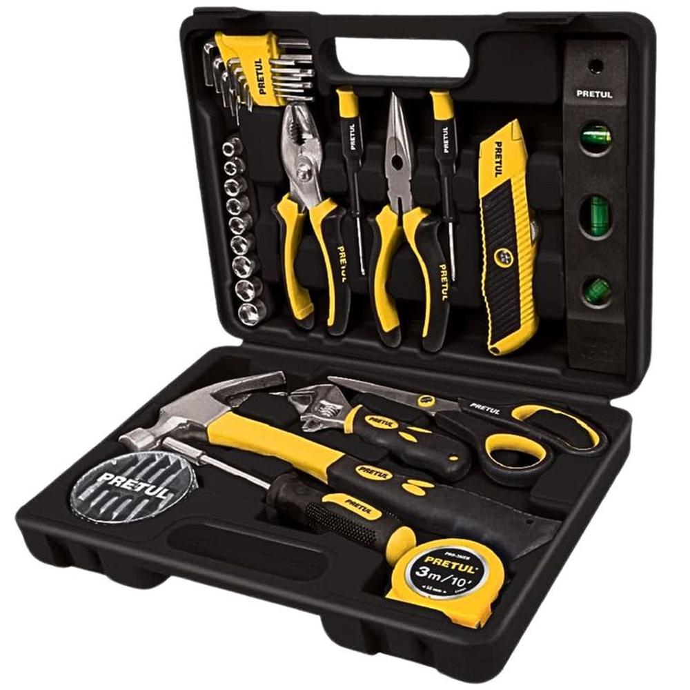 Juego de 42 herramientas uso general, con mangos Comfort Grip, Pretul