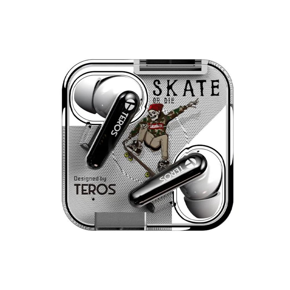 Auriculares Inalámbricos Teros TE-8072W Blancos Sonido Premium y Conexión Bluetooth para Música y