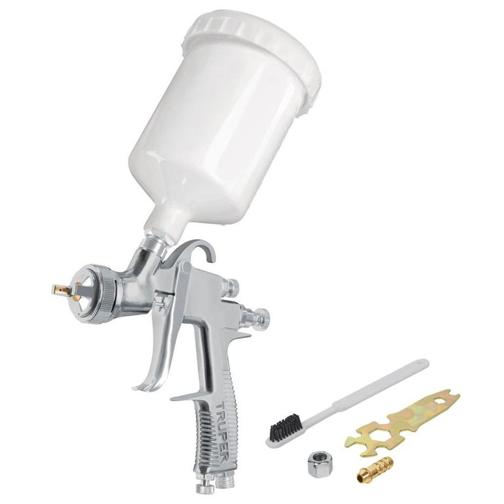 Pistola para pintarpintar gravedad vaso plástico profesional 17mm Blanco