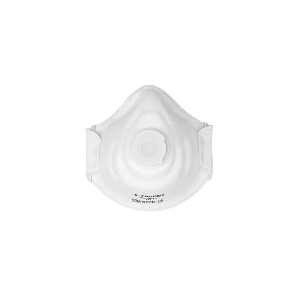 Respirador N95 con válvula para polvos y partículas Truper Blanco