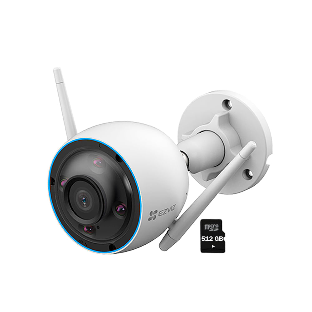 Cámara Seguridad Wifi Inalámbrica H3 2K 3MP Ezviz Exterior SD 512GB