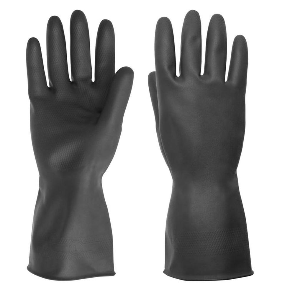 Guantes látex pintor puño largo 9 talla G, Truper Gris