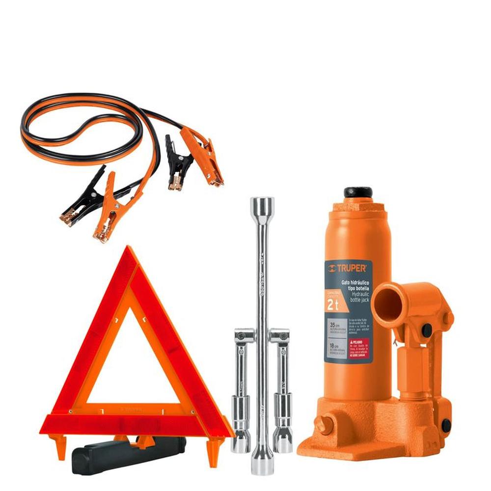 kit Gata 2Ton +Llave de ruedas 14 +Accesorios automotriz