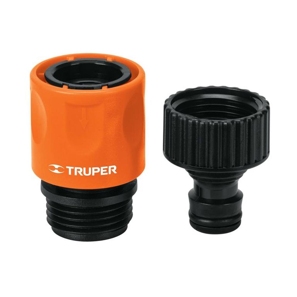 Conector rápido 3 /4" de ABS grifo-manguera sistema click Naranja