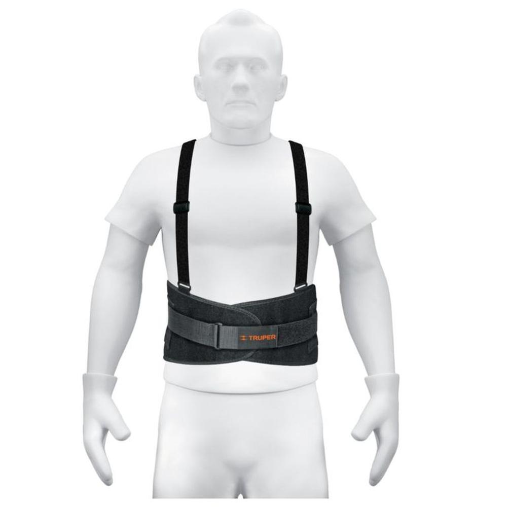 Faja lumbar para columna espalda cintura talla M Truper Negro