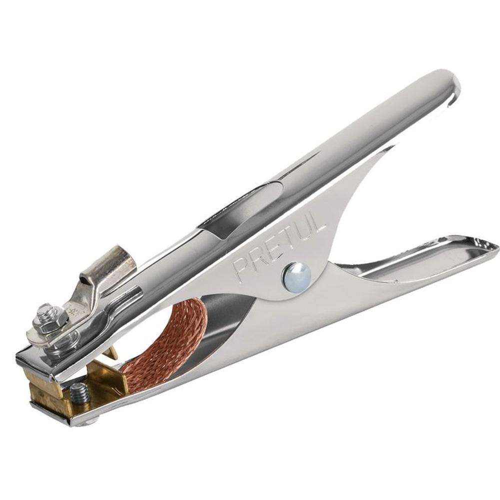 Pinza tierra de 300 A, PRETUL. Para maquina de soldar Gris