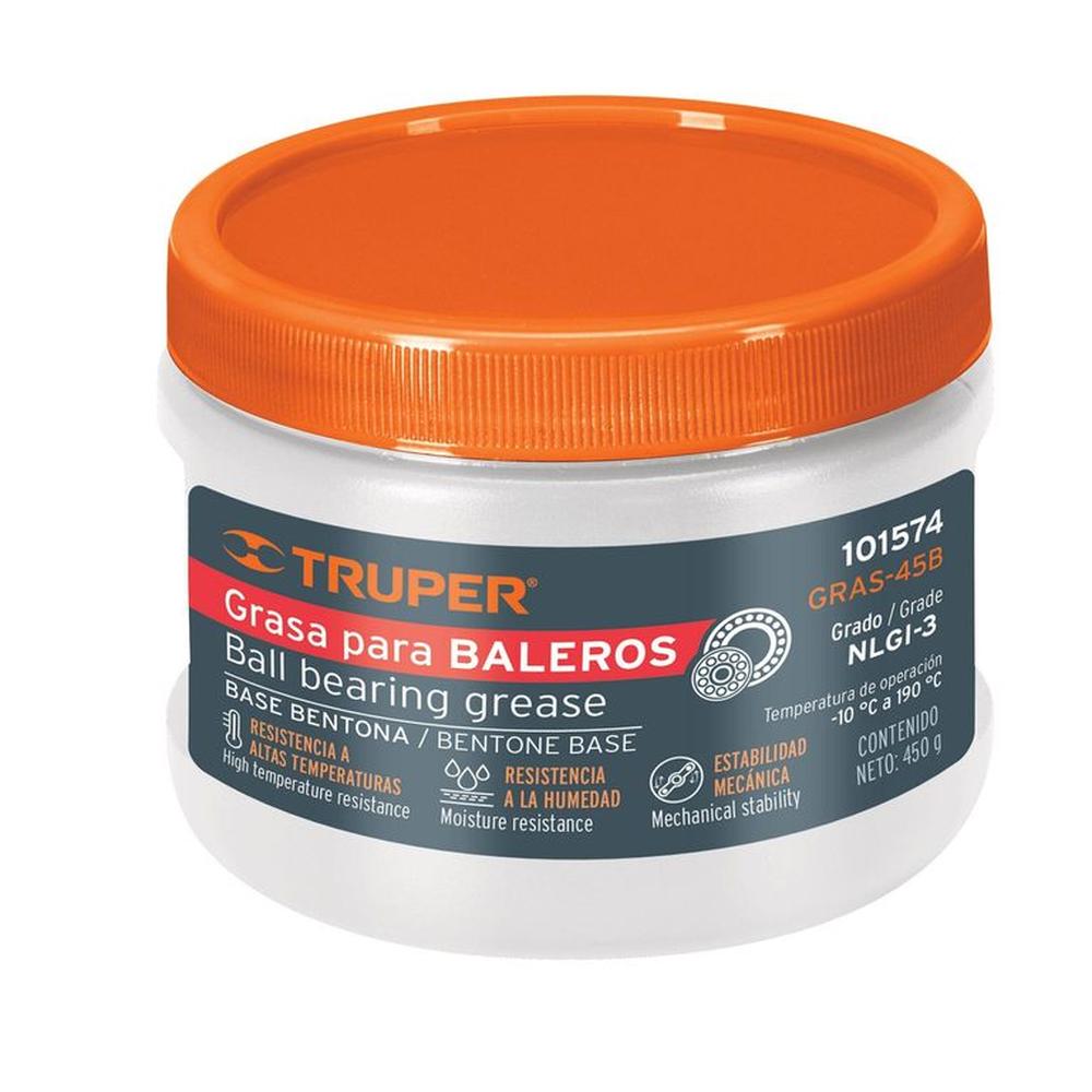Grasa automotriz, base bentona, 450 g, Truper Blanco