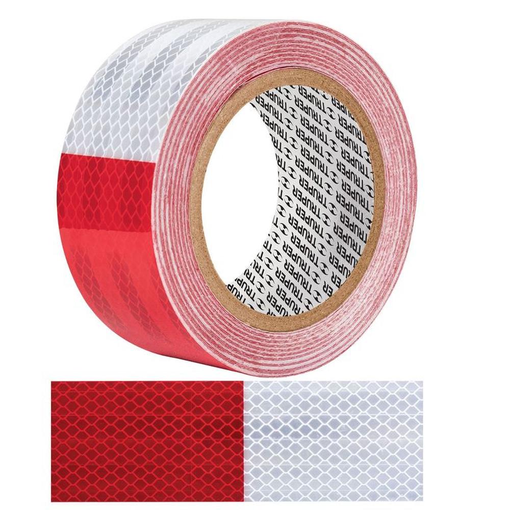 Cinta reflectiva reflejante blanco y rojo 9m autos camiónes