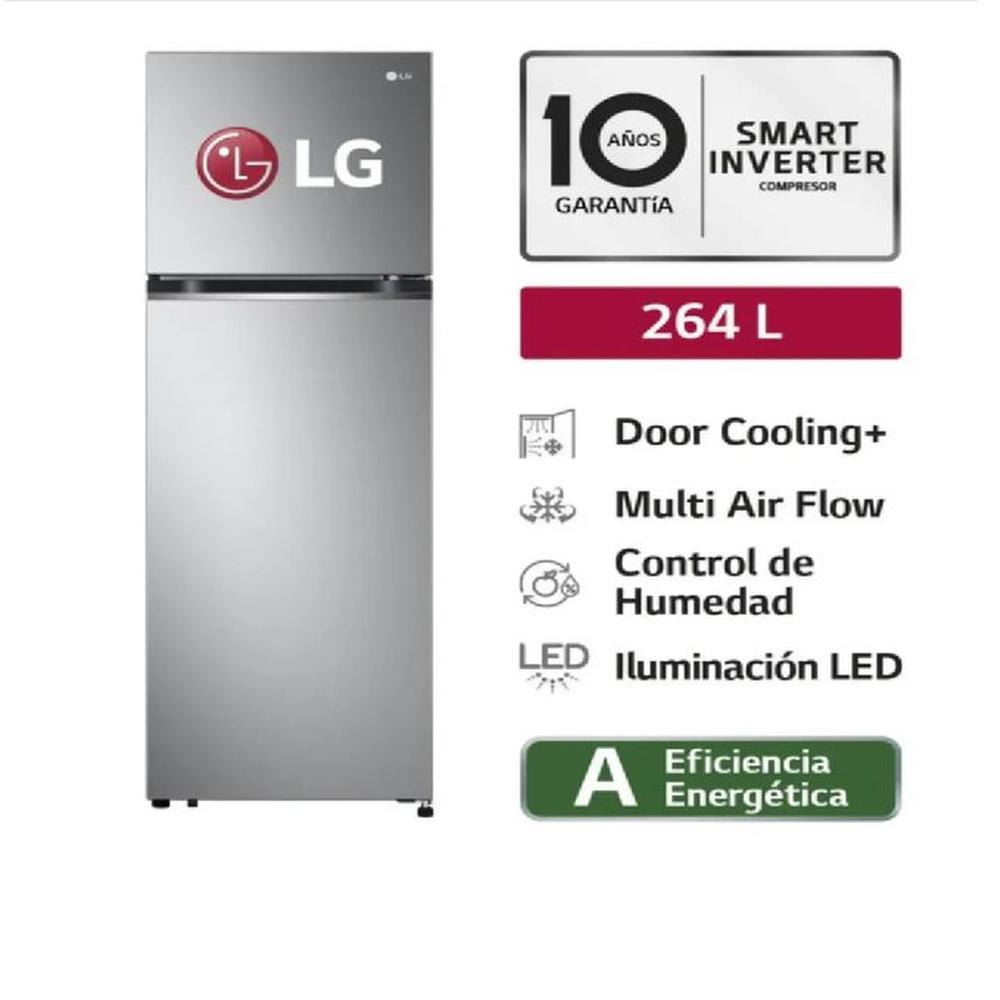REFRIGERADORA LG TOP FREEZER GT26BPP 264L PLATEADA
