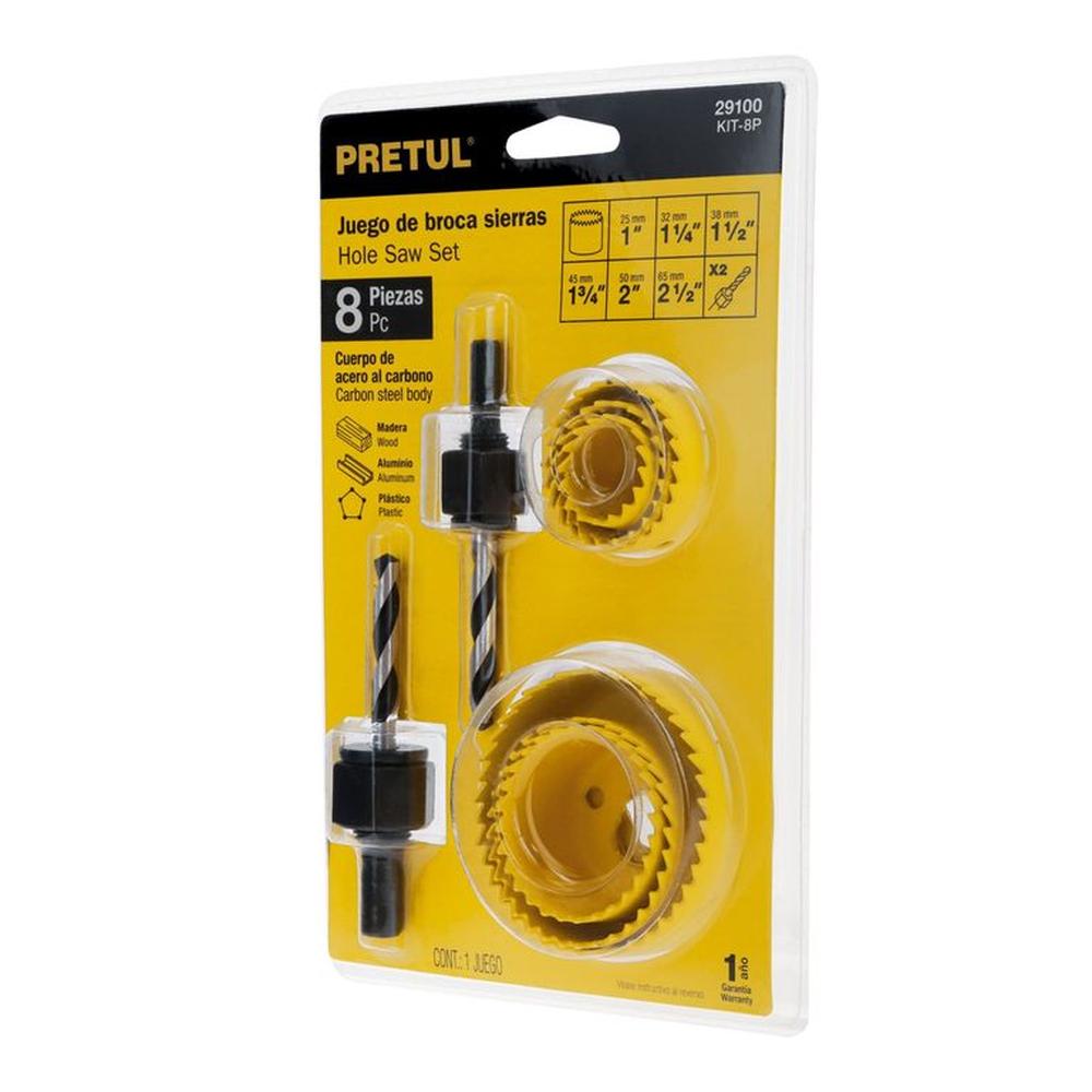 Juego de Brocas Sierras 8 piezas, Pretul