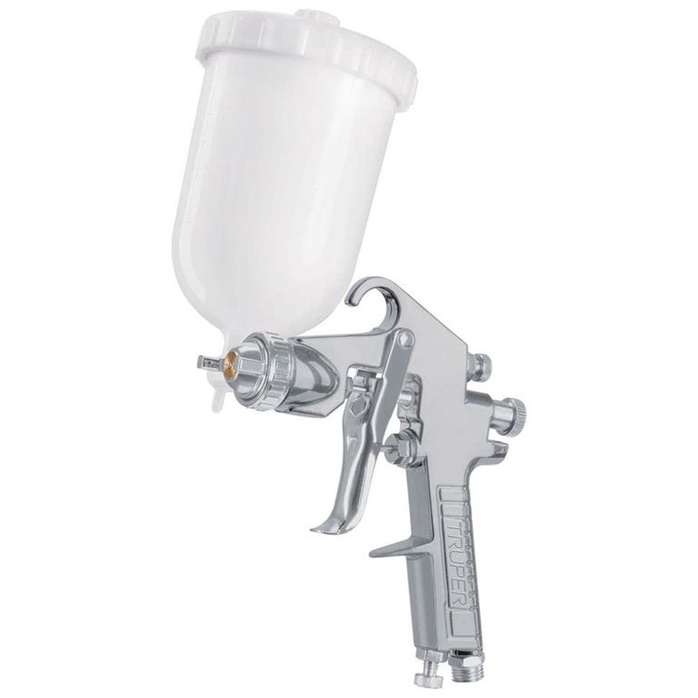 Pistola de aire para Pintar Gravedad Vaso plástico boquilla 2.0 mm Blanco