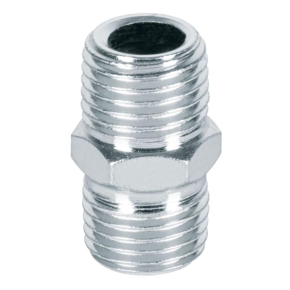 CONECTOR Niple acero cuerda 14 PARA COMPRESORA DE AIRE Gris