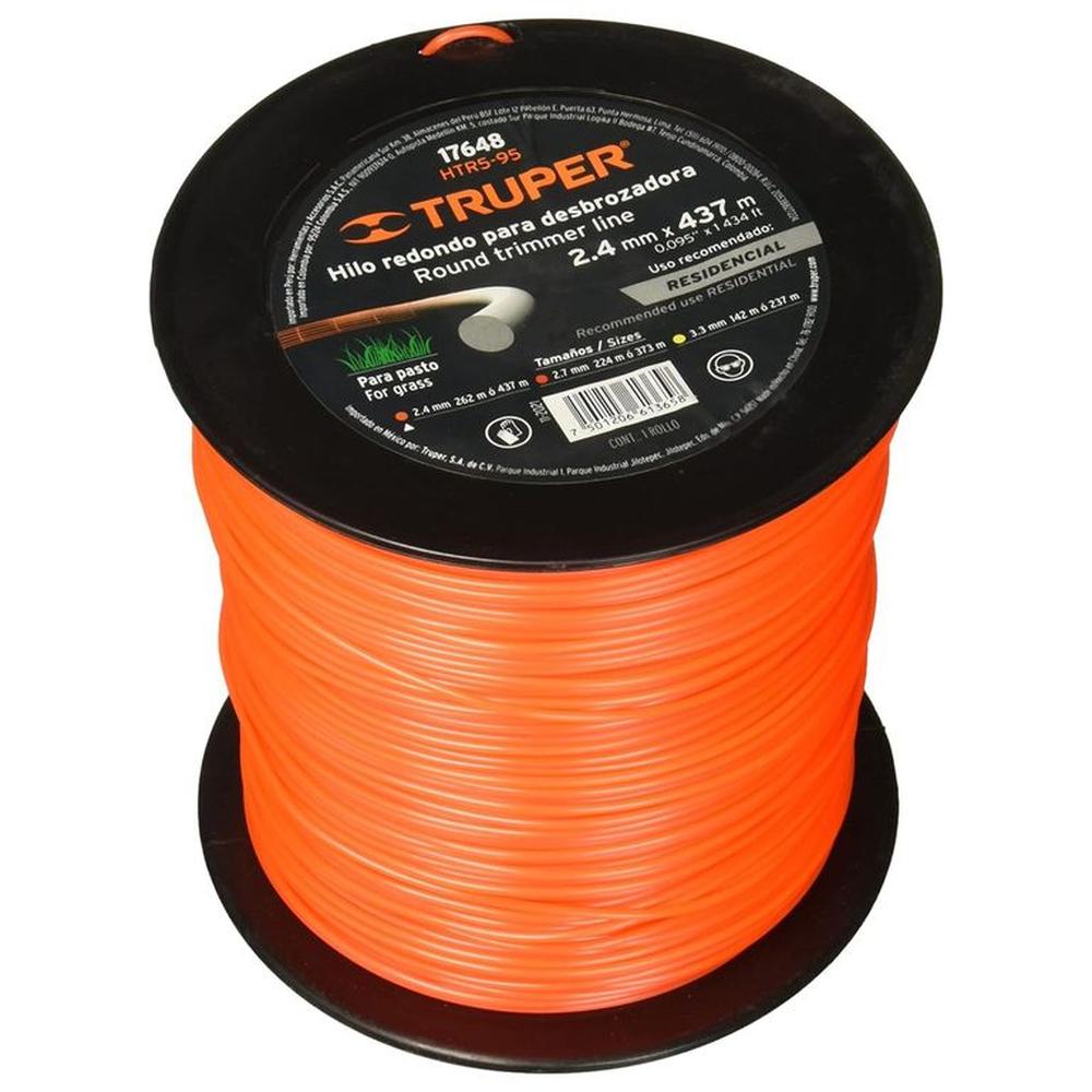 Hilo para desmalezadora desbrozadora podadora 2.4 mm, 5 lb Truper