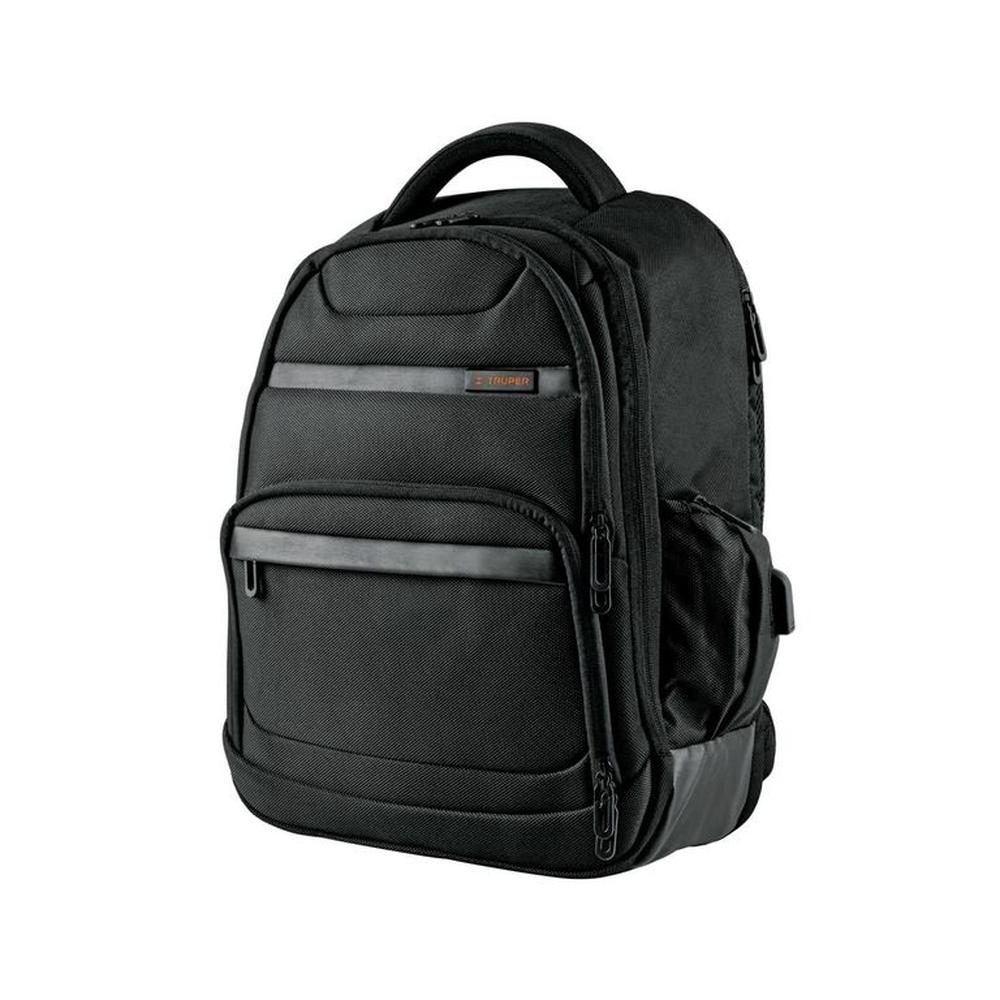 Mochila de viaje con porta laptop y puerto USB Truper