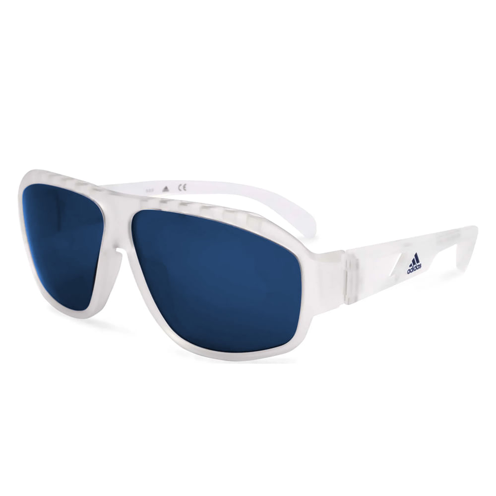 Lentes de Sol Adidas Sport SP0025-26X Blanco Semi Transparente Azul