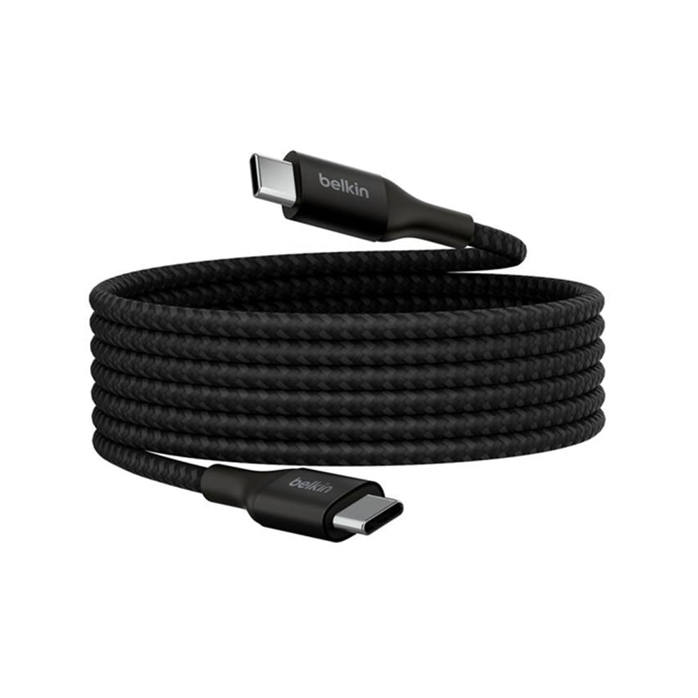 Cable USB-C Belkin BoostCharge 2m - Conector doble USB 2.0 alta velocidad ideal para carga y tran