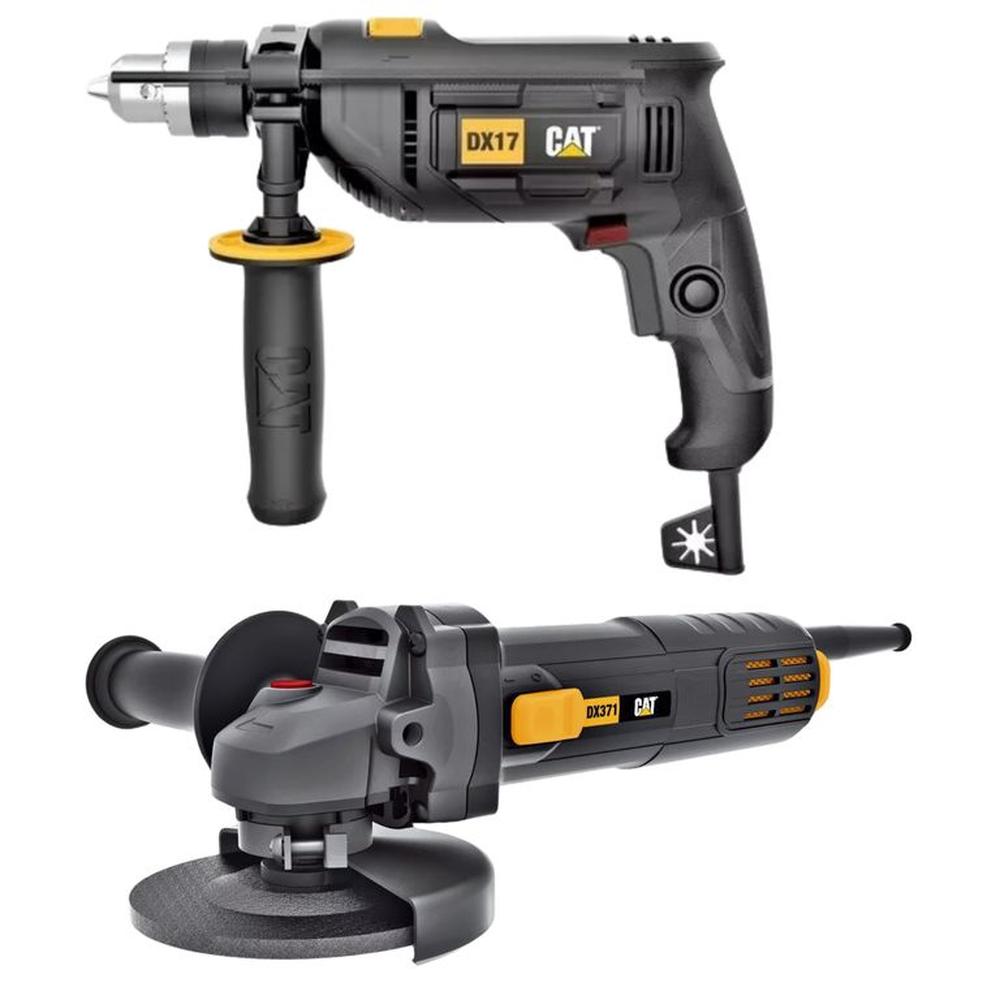 TALADRO PERCUTOR IMPAC DRILL 750W AMOLADORA ANGULAR 750W COMBO CAT