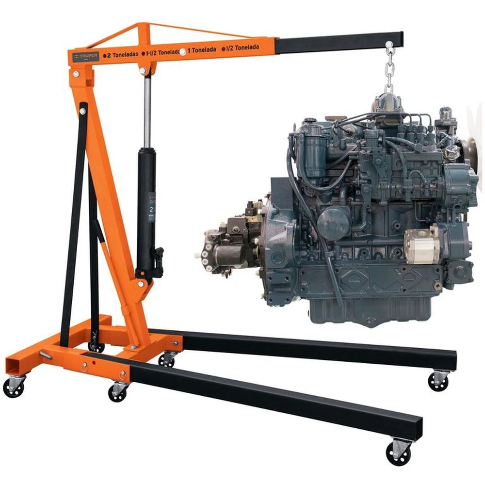 Pluma hidráulica 2 ton, plegable, GRUA hidráulica, Truper