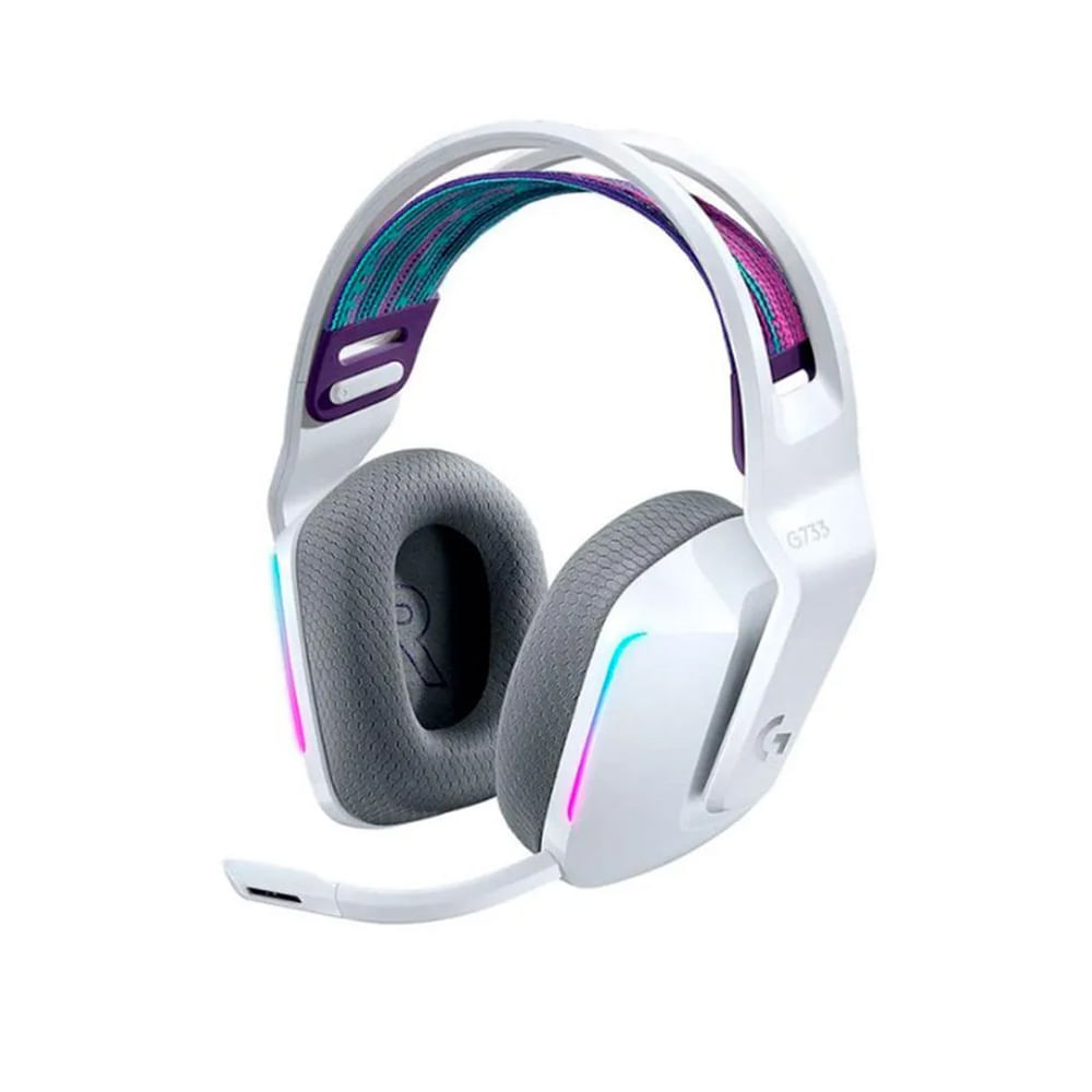 Audífonos Logitech G733 Lightspeed White Sonido Inmersivo Conectividad Inalámbrica Microfono Int