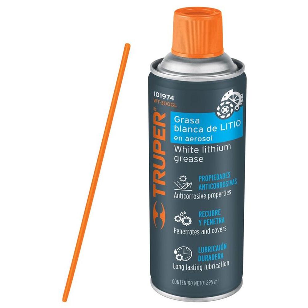Grasa blanca de litio en aerosol 295 ml, Truper