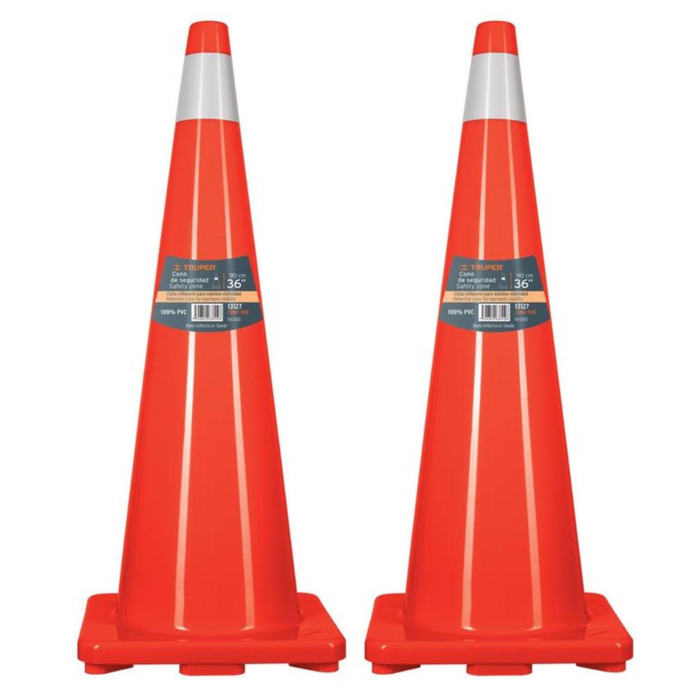 Cono reflectivo de seguridad precaución de 90 cm 2 unidades