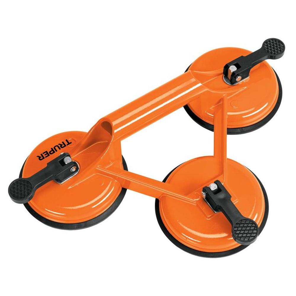 Ventosa 3 copas de succión, para porcelanato, mármol, vidrio, Truper