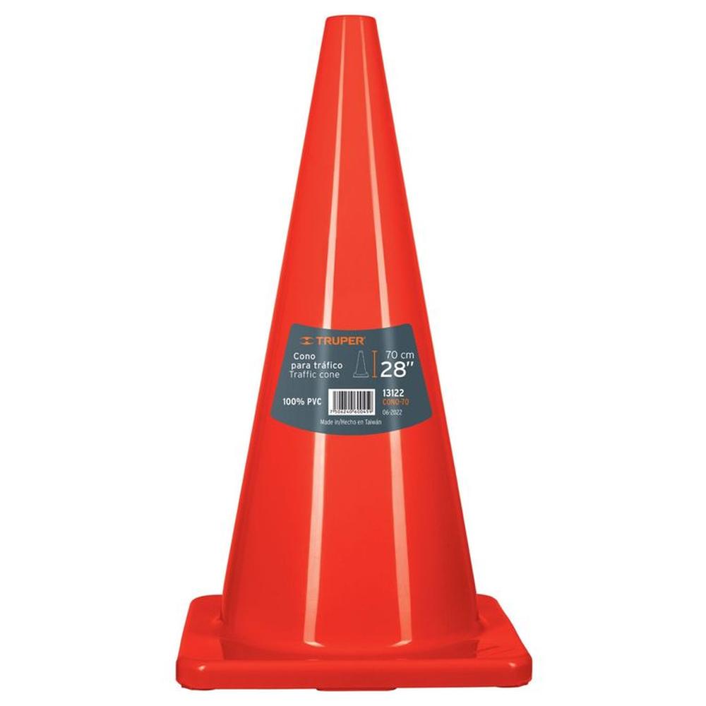 Cono de seguridad precaución de 70 cm de PVC, Truper
