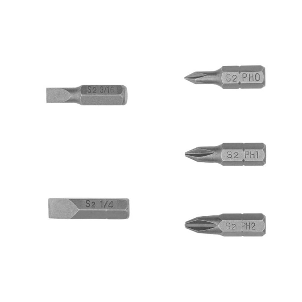 Juego puntas para destornillador 5 Pzas cruz y planas 1"" Truper Expert