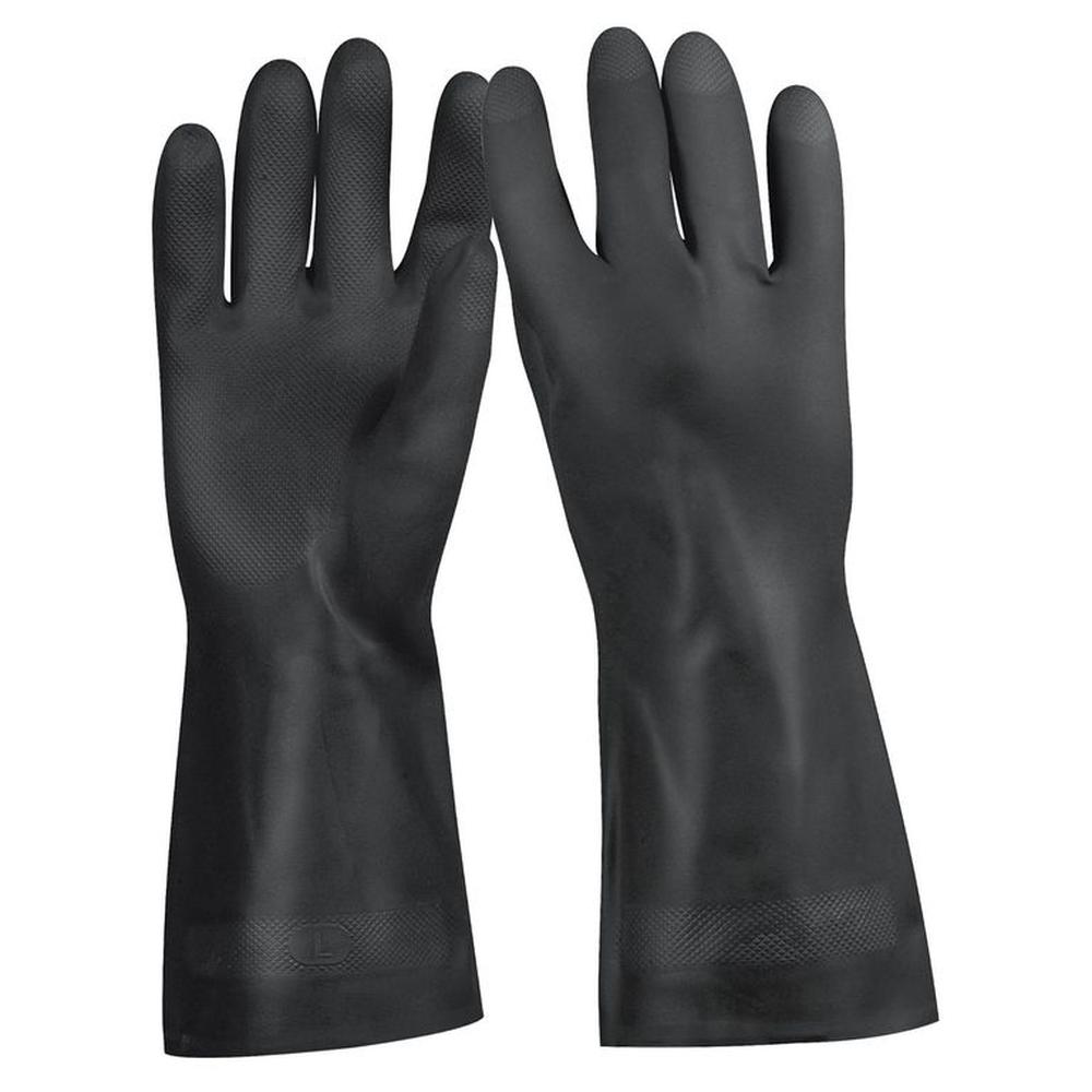 Guantes látex pintor puño largo 8 talla M, Truper Negro