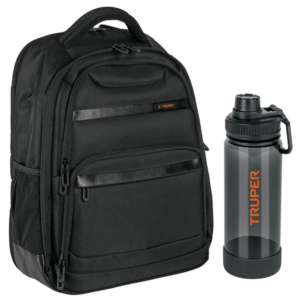 Mochila porta laptop + Tomatodo cantinflora Truper