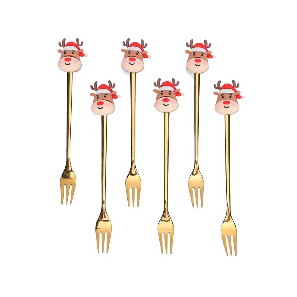 NAVIDAD - Set de 6 tenedores modelo N3