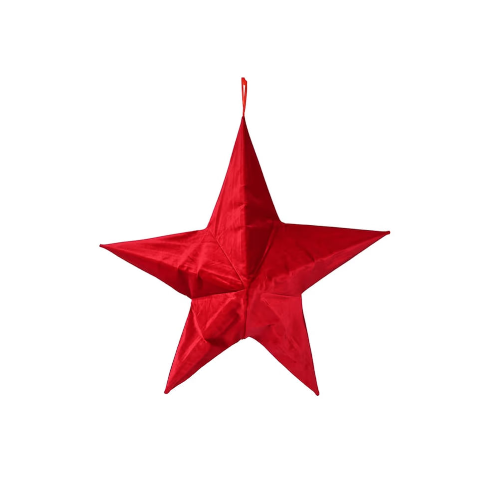 NAVIDAD - Estrella decorativa navideña velvet modelo N2