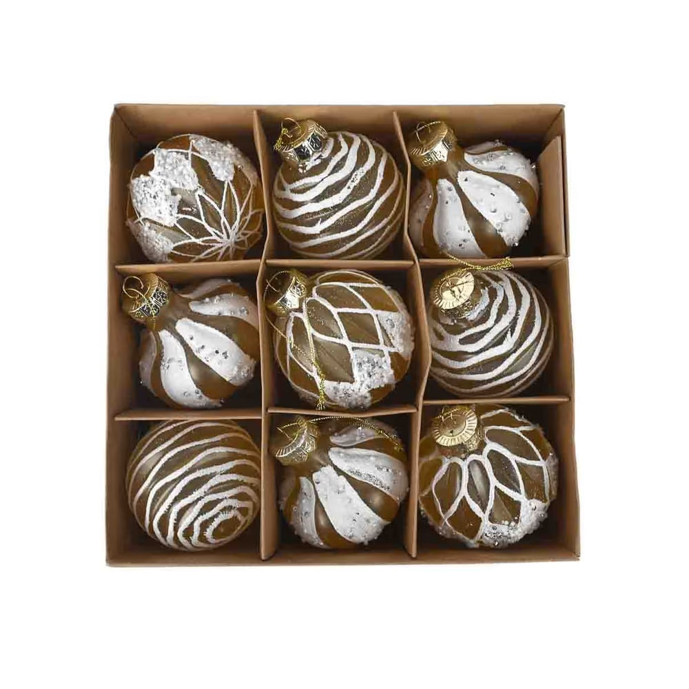 NAVIDAD - Set de 9 esferas navideñas modelo N3