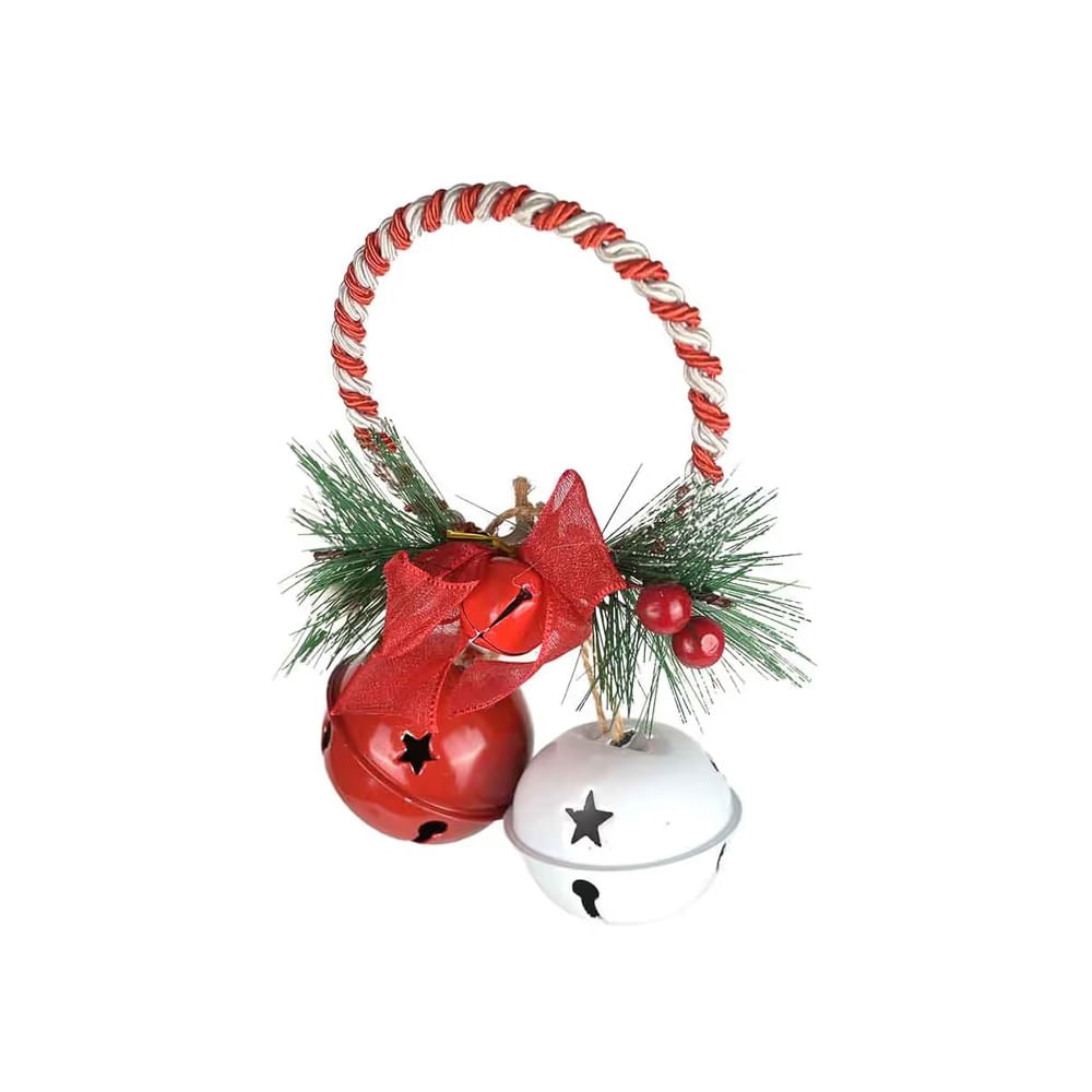 NAVIDAD - Aro colgante con cascabeles multicolor modelo N1