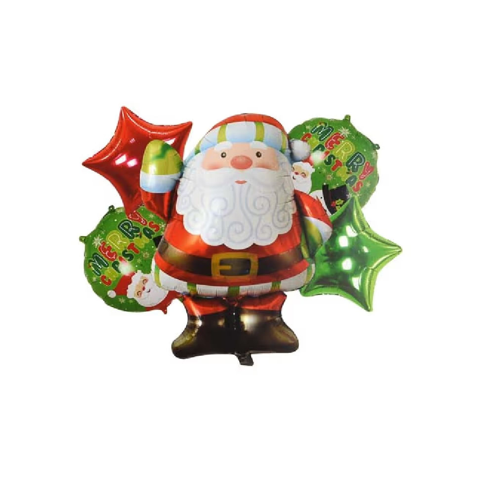 NAVIDAD - Bouquet set 5 pcs mix globos navideños modelo N4