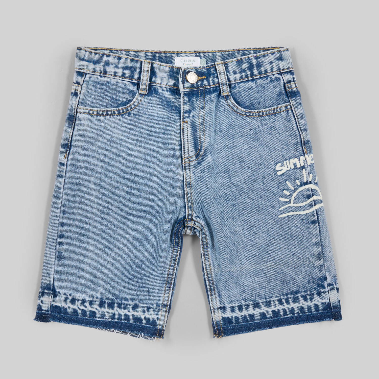 Short Para Niño Circus Denim Print