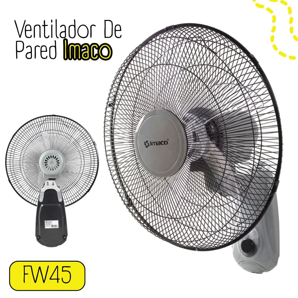 VENTILADOR DE PARED IMACO 45 WATTS 16"" GRIS -FW450